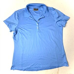 Jack Nicklaus Solid Textured Golf Polo Shirt Womens XL Stayscreen Sun protection